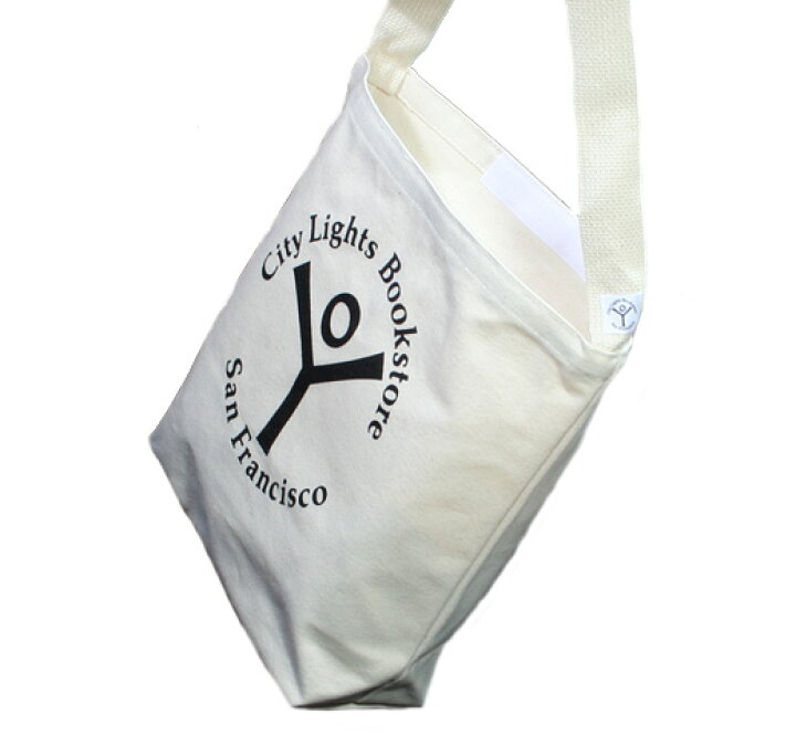 楽天市場】[City Lights Bookstore] Logo Shoulder Bag (Natural 