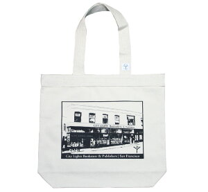 [City Lights Bookstore] Storefront Photo Tote Bag (Natural) - VeBECcEubNXgA / g[gobO