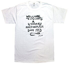 [City Lights Bookstore] Lawrence Ferlinghetti / MeetingPlace Tee (White) - [シティ・ライツ・ブックストア] ロレンス・ファリンゲッティ Tシャツ