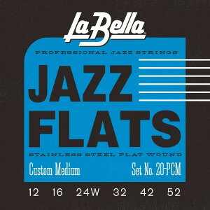[La Bella] 20PCM Jazz Flats - Custom Medium 12-52 - �� �x�� �W���Y �M�^�[��