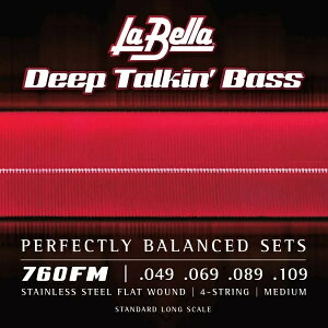 [La Bella] 760FM Deep Talkin�f Bass Flats - Medium 49-109 - �� �x�� �x�[�X ��