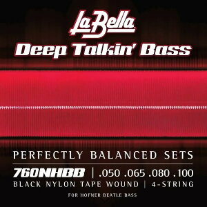 [La Bella] 760NHBB �gBeatle�h Bass Black Nylon Tape 50-100 - �� �x�� �x�[�X ��