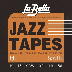 [La Bella] 800L Jazz Tapes - Black Nylon Light 12-56 - �� �x�� �W���Y �M�^�[��