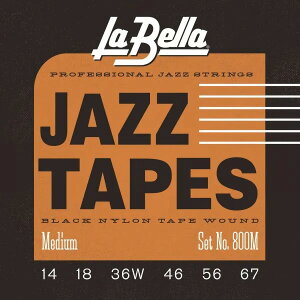 [La Bella] 800M Jazz Tapes - Black Nylon Medium 14-67 - �� �x�� �W���Y �M�^�[��
