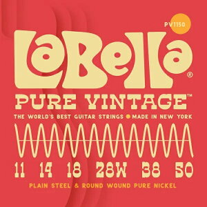 [La Bella] PV1150 Pure Vintage Electric Guitar Strings 11-50 - �� �x�� �M�^�[��