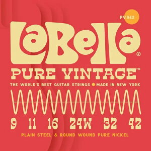 [La Bella] PV942 Pure Vintage Electric Guitar Strings 9-42 - �� �x�� �M�^�[��