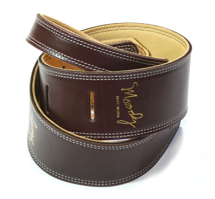 楽天市場】[Moody Leather] Leather Backed Guitar Strap [Standard 