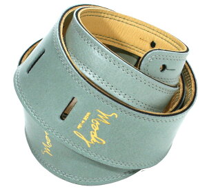 [Moody Leather] Leather Backed Guitar Strap [Standard / 2.5] (Light Green/Cream/Gold) - ���[�f�B�[�E���U�[�E�X�g���b�v