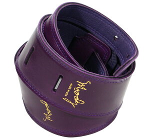 [Moody Leather] Leather Backed Guitar Strap [Standard / 2.5"] (Purple/Violet/Gold) - [fB[EU[EXgbv