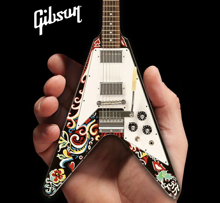 楽天市場 Gibson Jimi Hendrix Flying V Psychedelic Miniature ジミ ヘンドリックス ミニチュア フライング V ギター Lury