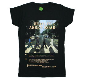 The Beatles / Abbey Road Womens Tee 11 (Black) - ザ・ビートルズ Tシャツ