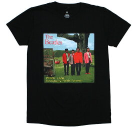 The Beatles / Penny Lane - Strawberry Fields Forever Tee (Black) - ザ・ビートルズ Tシャツ