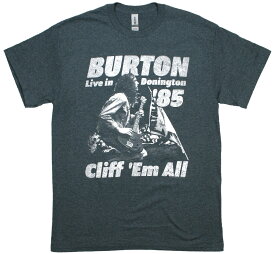Cliff Burton / Live in Donington Tee (Slate Blue) - クリフ・バートン Tシャツ