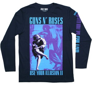 Guns N' Roses / Use Your Illusion Tour Long Sleeve Tee (Navy Blue) - �K���Y�E�A���h�E���[�[�Y �����O �X���[�u T�V���c