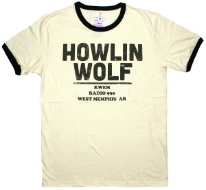 Howlin' Wolf / KWEM Radio 990 Tee (Cream/Black) - �n�E�����E�E���t T�V���c