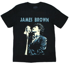 James Brown / Singing Portrait Tee 2 (Black) - ジェームス・ブラウン Tシャツ