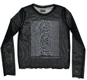 Joy Division / Unknown Pleasures Womens Long Sleeve Mesh Tee 23 (Black) - �W���C�E�f�B���B�W���� T�V���c