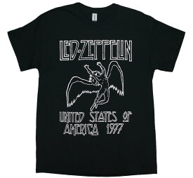 Led Zeppelin / North American Tour 1977 Tee 7 (Black) - レッド・ツェッペリン Tシャツ