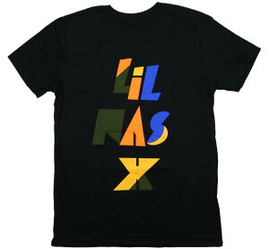 Lil Nas X / Scrap Letters Tee (Black) - �����E�i�Y�EX T�V���c