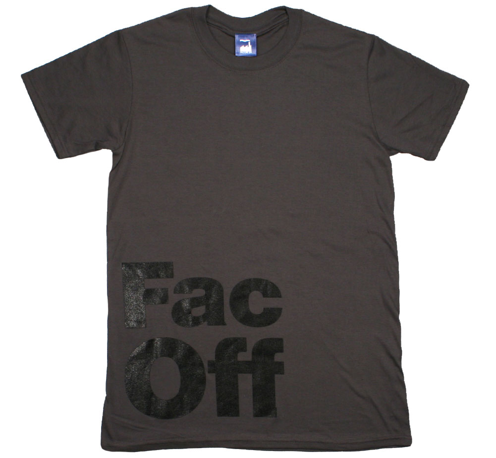 楽天市場】Factory Records / Fac Off Tee (Charcoal Grey) - ファクトリー・レコード Tシャツ : Lury