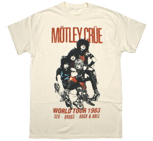 Motley Crue / World Tour 1983 Tee 2 (Vintage White) - Motley Crue ���g���[�E�N���[ T�V���c