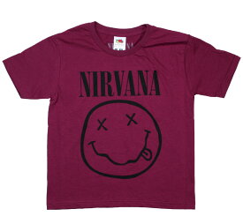 Nirvana / Smile Kids Tee 3 (Maroon) - ニルヴァーナ キッズ Tシャツ