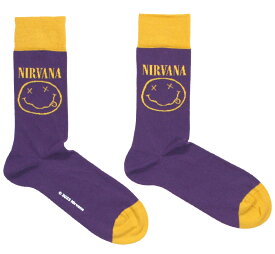 Nirvana / Smiley Face Socks 1 (Purple) - ニルヴァーナ ソックス