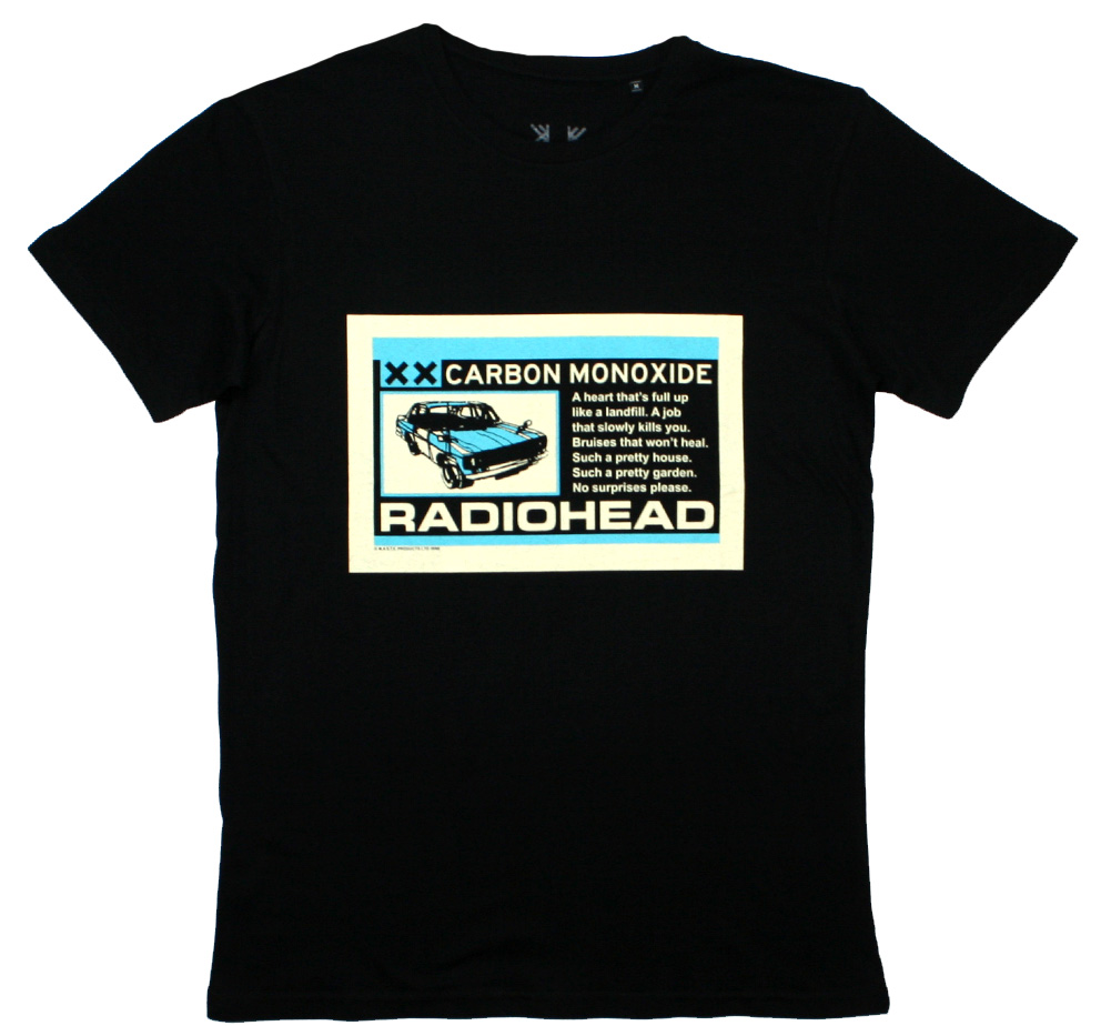 Radiohead Tシャツ ノー サプライゼズ 100% 気質アップ Organic Cotton - No 全商品オープニング価格！ Tee レディオヘッド Surprises Black