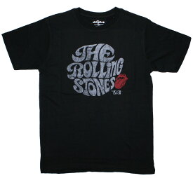 The Rolling Stones / Swirl Logo '82 Tee 2 (Black) - ザ・ローリング・ストーンズ Tシャツ