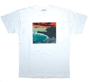 [Tom Killion] Point Reyes from Double Point Tee (White) - �g���E�L���I�� T�V���c