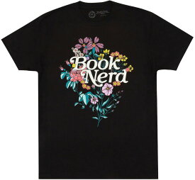 [Out of Print] Book Nerd Floral Tee (Black) - [アウト・オブ・プリント] ブック・ナード Tシャツ