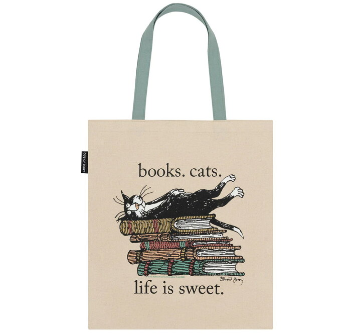 楽天市場】[Out of Print] Books. Cats. Life Is Sweet. Tote Bag 