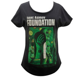 [Out of Print] Isaac Asimov / Foundation Womens Relaxed Fit Tee (Black) - [アウト・オブ・プリント] アイザック・アシモフ / ファウンデーション Tシャツ