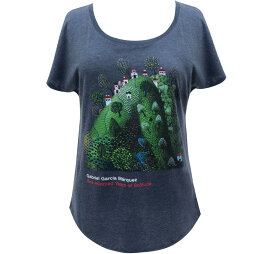 [Out of Print] Gabriel Garc?a M?rquez / One Hundred Years of Solitude Womens Relaxed Fit Tee (Vintage Navy) - ガブリエル・ガルシア＝マルケス / 百年の孤独 Tシャツ