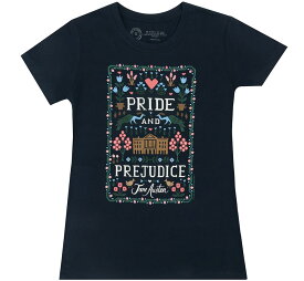 [Out of Print] Jane Austen / Pride and Prejudice Women's Tee (Midnight Navy) [Puffin in Bloom] - 高慢と偏見 Tシャツ