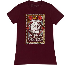 [Out of Print] The Plays of William Shakespeare Women's Tee [Tanamachi] (Maroon) - �V�F�C�N�X�s�A T�V���c