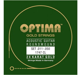 [OPTIMA] 24K Gold Strings [1747.CL] (.011-.050) - オプティマ 24金メッキ エアコースティック ギター弦