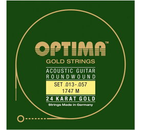 [OPTIMA] 24K Gold Strings [1747.M] (.013-.057) - オプティマ 24金メッキ エアコースティック ギター弦
