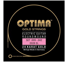 [OPTIMA] 24K Gold Strings [2028.EL] (.009-.042) - オプティマ 24金メッキ エレクトリック ギター弦