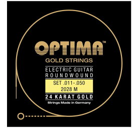 [OPTIMA] 24K Gold Strings [2028.M] (.011-.050) - オプティマ 24金メッキ エレクトリック ギター弦