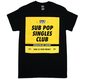 Sub Pop Records / Sub Pop Singles Club Tee (Black) - �T�u �|�b�v ���R�[�Y T�V���c