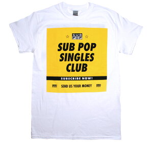 Sub Pop Records / Sub Pop Singles Club Tee (White) - �T�u �|�b�v ���R�[�Y T�V���c
