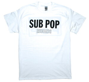 Sub Pop Records / Text Logo Tee 2 (White) - �T�u �|�b�v ���R�[�Y T�V���c