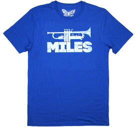 [Worn Free] Miles Davis / Trumpet Logo Tee 3 (Blue) - [ウォーン・フリー] マイルス・デイヴィス Tシャツ