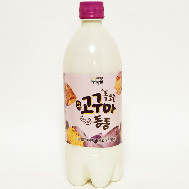 楽天市場 新商品 ウリスル しゅわっとさつまいもマッコリ750ｍｌ こぐまマッコリ 果物マッコリ 韓国食品 韓国食材 韓国料理 韓国お土産 酒 お酒 韓国酒 フルーティマッコリ 大きいサイズのlylon Japan