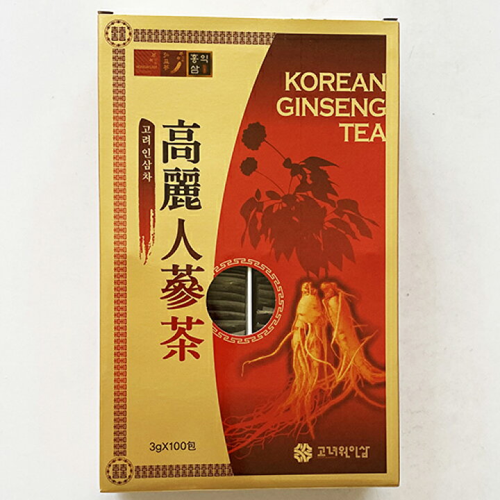 楽天市場】【送料無料】紙箱 高麗園 高麗人参茶 100包 x 3箱 韓国特産 