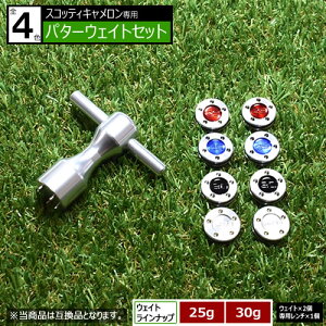 ゴルフ 互換品 スコッティキャメロン専用 パターウェイトセット 2個セット レンチ付き 重量チェック後の出荷 パター ウェイト 25g 30g ブルー レッド ブラック シルバー Scotty Cameron カスタム