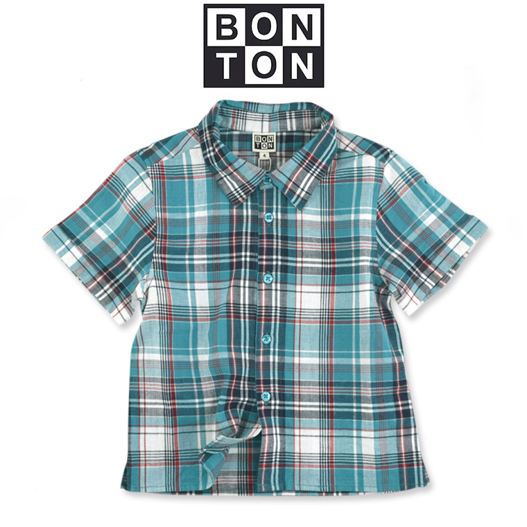 BONTON 2021春夏 送料無料新品 ボントン ご予約品 キッズ チェック シャツ 6歳 4A 6A bonton 4歳