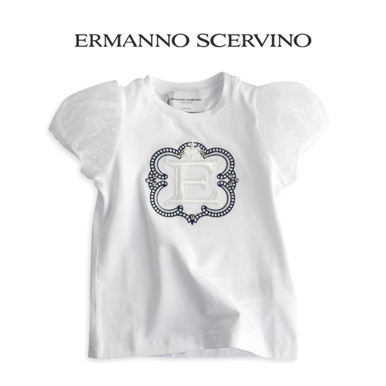 2021SS ERMANNO SCERVINO junior エルマンノ シェルビーノ ジュニア カットソー 4A 10A 8歳 8A 当店限定販売 4歳 10歳 6歳 6A scervino 安売り 子ども