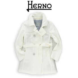 HERNO（ヘルノ） トレンチコート 10A（10歳）12A（12歳）14A（14歳） 春コート コート ホワイト HERNO レディース 相当 HERNO こども コート ホワイト ヘルノ 子供服 ヘルノ キッズ ヘルノ コート
